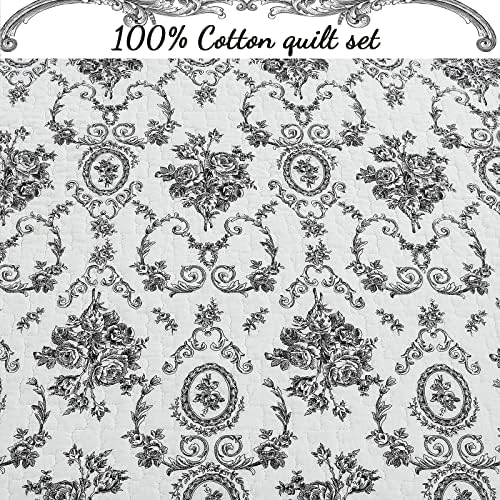 Cozy Line French Medallion Reversible Coverlet Bedspread Set