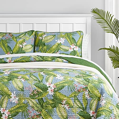 Tommy Bahama Twin Quilt Set - Reversible Cotton Bedding