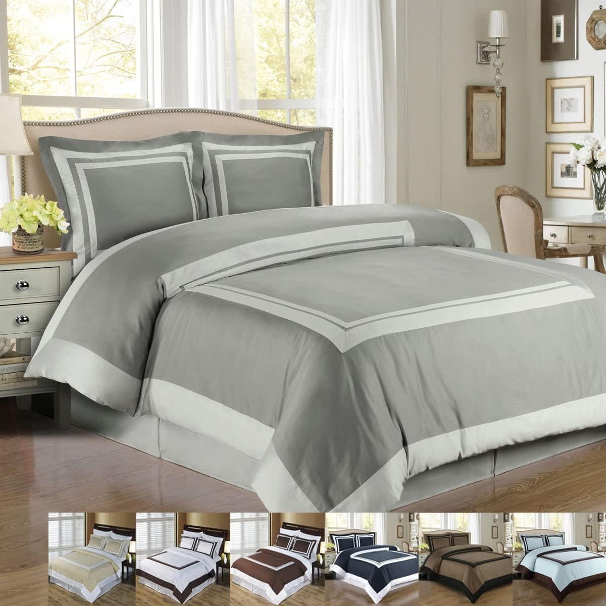 Royal Hotel Bedding 8 Piece 100 Cotton Bed-in-a-Bag Set