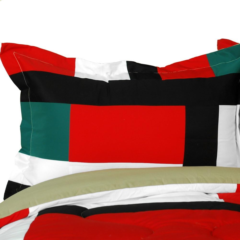 Onitiva Classic Match Quilted Patchwork Comforter Set FullQueen Size