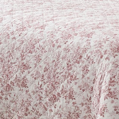 Lush Decor Peony Toile Reversible Cotton Quilt 3 Piece Set