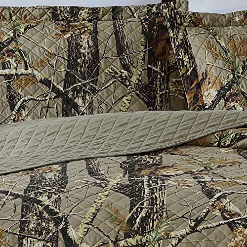 Chezmoi Salem 3-Piece Forest Quilt Set - King Size