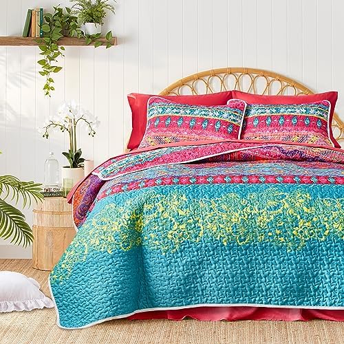 Tititada 2-Piece Bohemian Quilt Set Twin Size