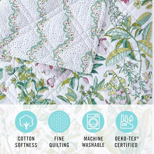 Martha Stewart Reversible Cotton Quilt Set - Twin Size