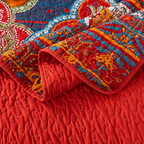 NEWLAKE Reversible Patchwork Quilt Set Queen Size
