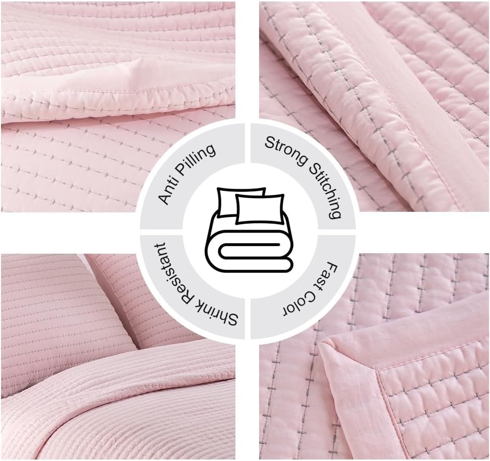 DAWNDIOR Max Oversized Quilt Set Pink