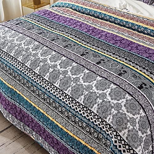 Wongs Boho Purple Quilt Set Twin Size 2 Pieces
