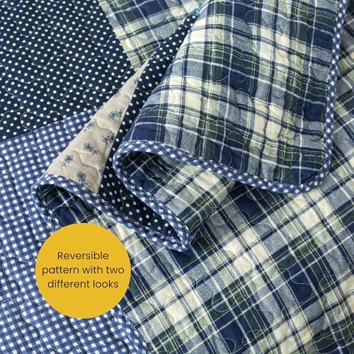 SLPR Blue Symphony Cotton Quilt Set - Twin