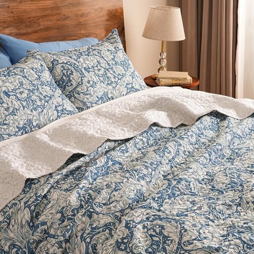 PHF Floral Patchwork Quilt Set Twin Size 68x86