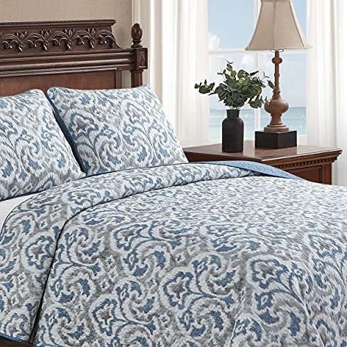 Tommy Bahama Twin Quilt Set - Reversible Cotton Bedding with Matching Sham