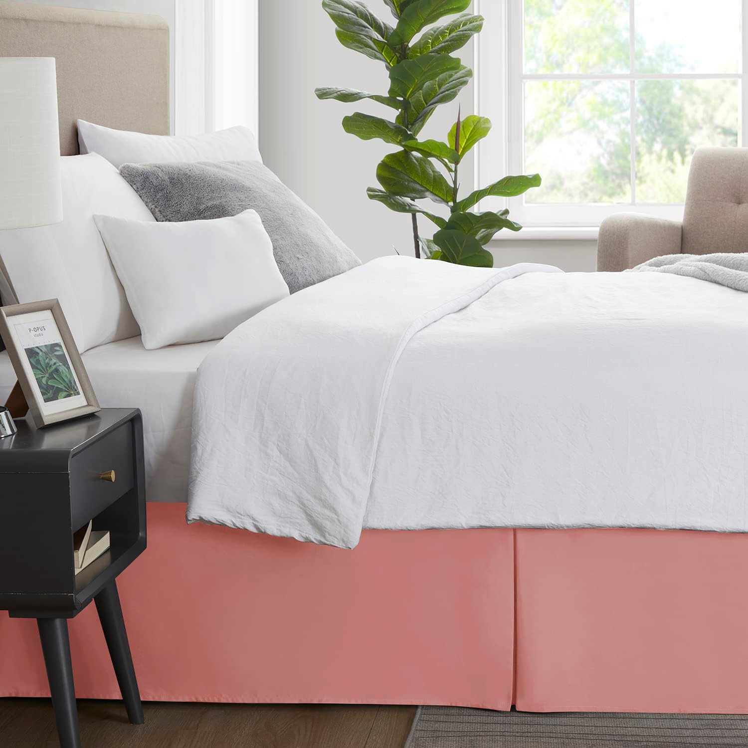 Nestl Misty Rose Full XL Bed Skirt
