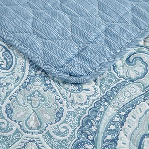 Tommy Bahama King Quilt Set - Turtle Cove Caribbean Blue