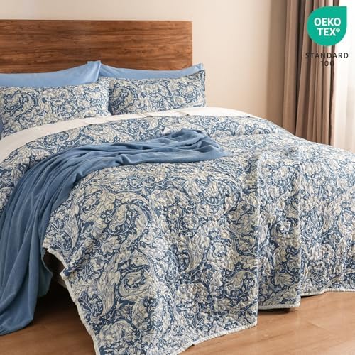 PHF Floral Patchwork Quilt Set Twin Size 68x86