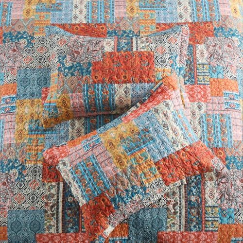 ENASAL Cotton Quilt Bedspread King Size Reversible