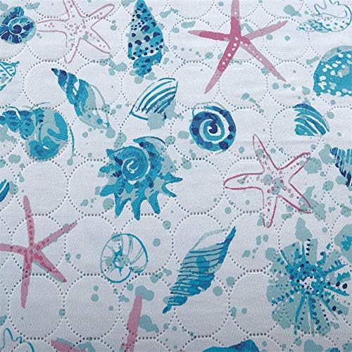 Pink Starfish Aqua Beach Quilt Set - Reversible Lightweight Bedding