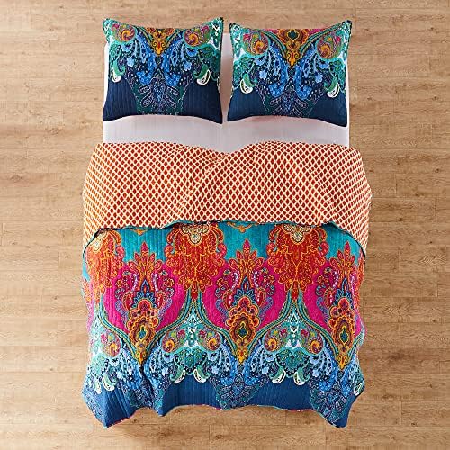 Levtex Home Mackenzie Quilt Set - KingCal King - Bohemian Pattern - Reversible - Cotton
