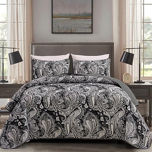 DJY Paisley Quilt Set King Size 3 Pieces