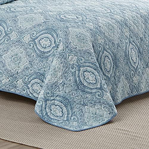 Tommy Bahama King Quilt Set - Turtle Cove Caribbean Blue