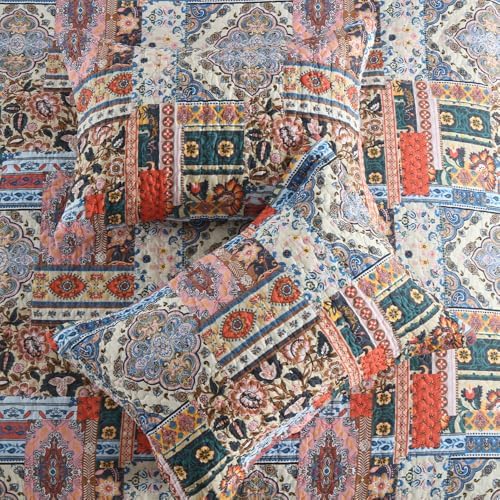 Autumn Dream Cotton Quilt Set 3-Piece Reversible Bedspread