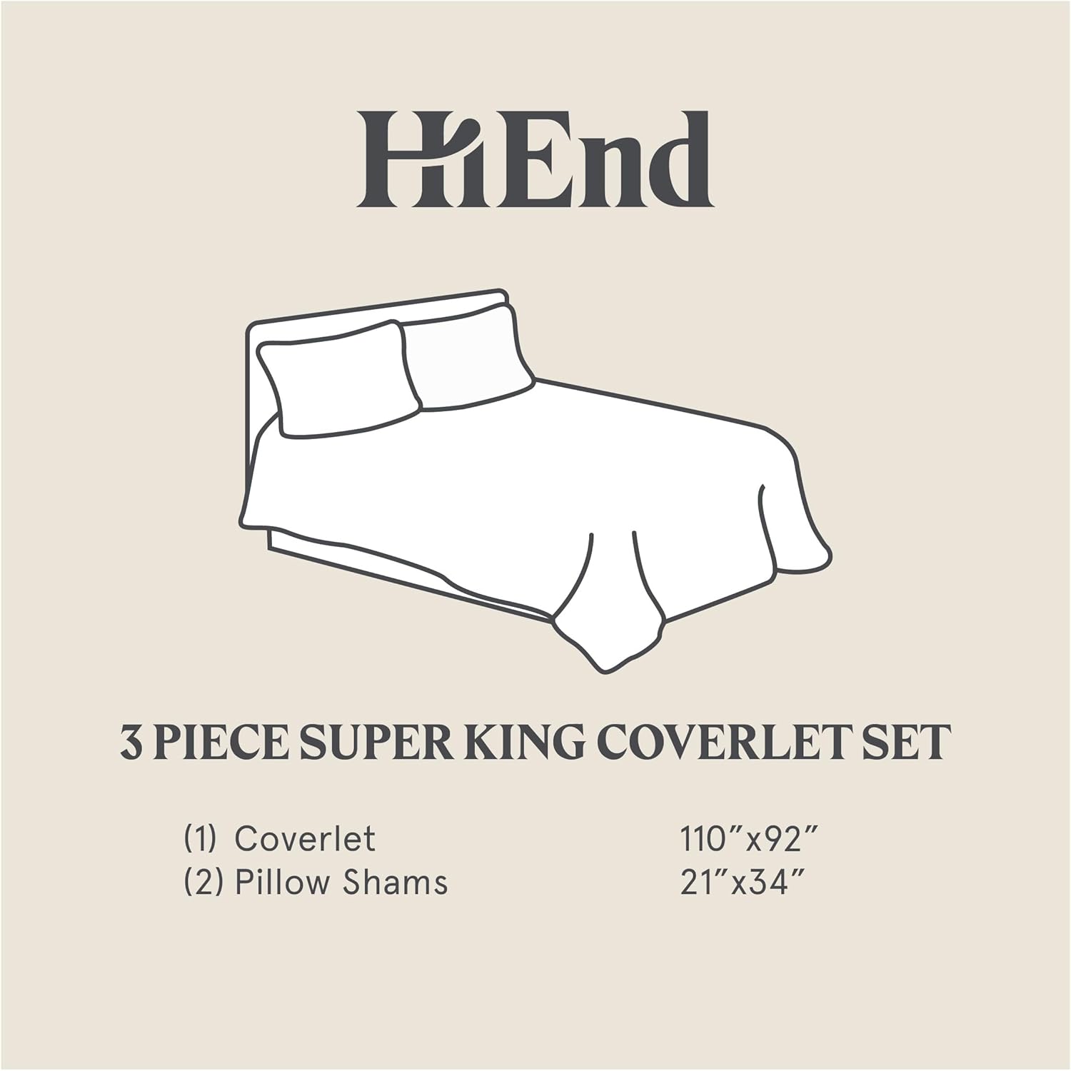 HiEnd Accents Stonewashed Cotton Waffle Coverlet Set