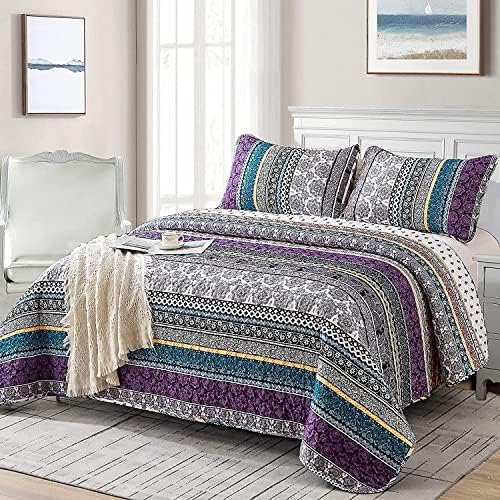 Wongs Boho Purple Quilt Set Twin Size 2 Pieces