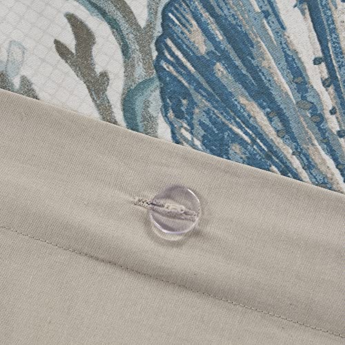 Madison Park Pebble Beach Duvet Set - AquaTealTaupe 6 Piece