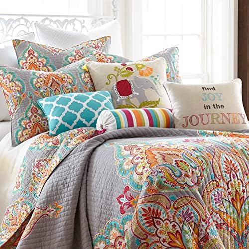 Levtex Home Marielle Grey Cotton Quilt Set