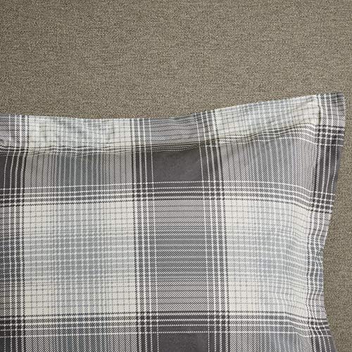 Woolrich Plaid Grey Comforter Set Twin 2 Piece
