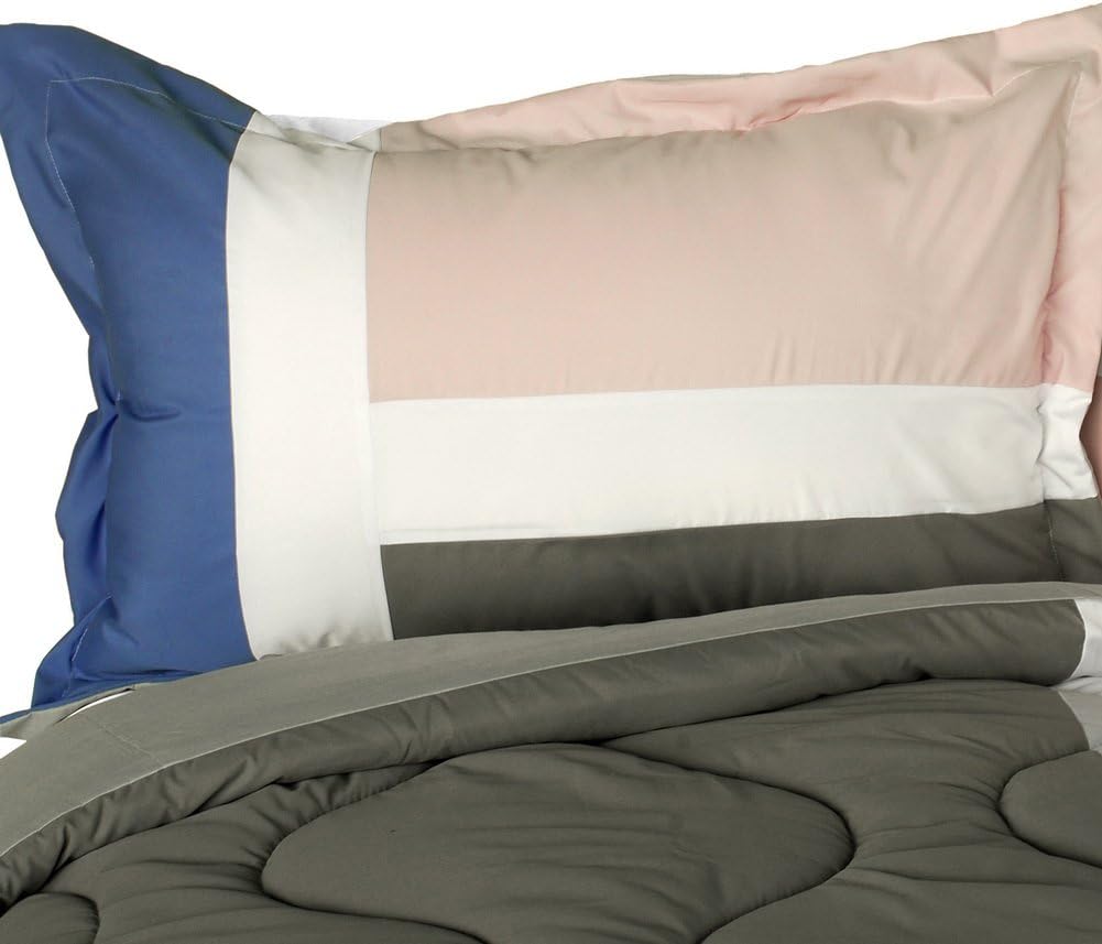 Pink Princess Quilted Patchwork Down Alternative Comforter Set