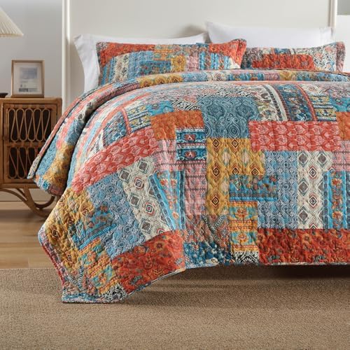 ENASAL Cotton Quilt Bedspread King Size Reversible