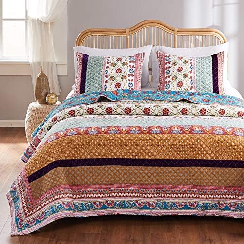 Greenland Home Thalia Quilted Bedding Set 2 Piece Twin XL Tango