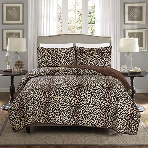 Grand Linen 3-Piece Cal King Quilt Set - Leopard Print