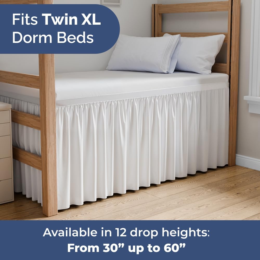 CGK Unlimited Wrap Around Bed Skirt - Twin XL 30 Inch Drop