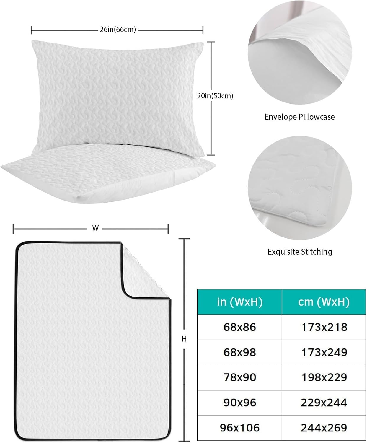 TocaHome Summer Twin XL Quilt Set with 2 Pillowcases