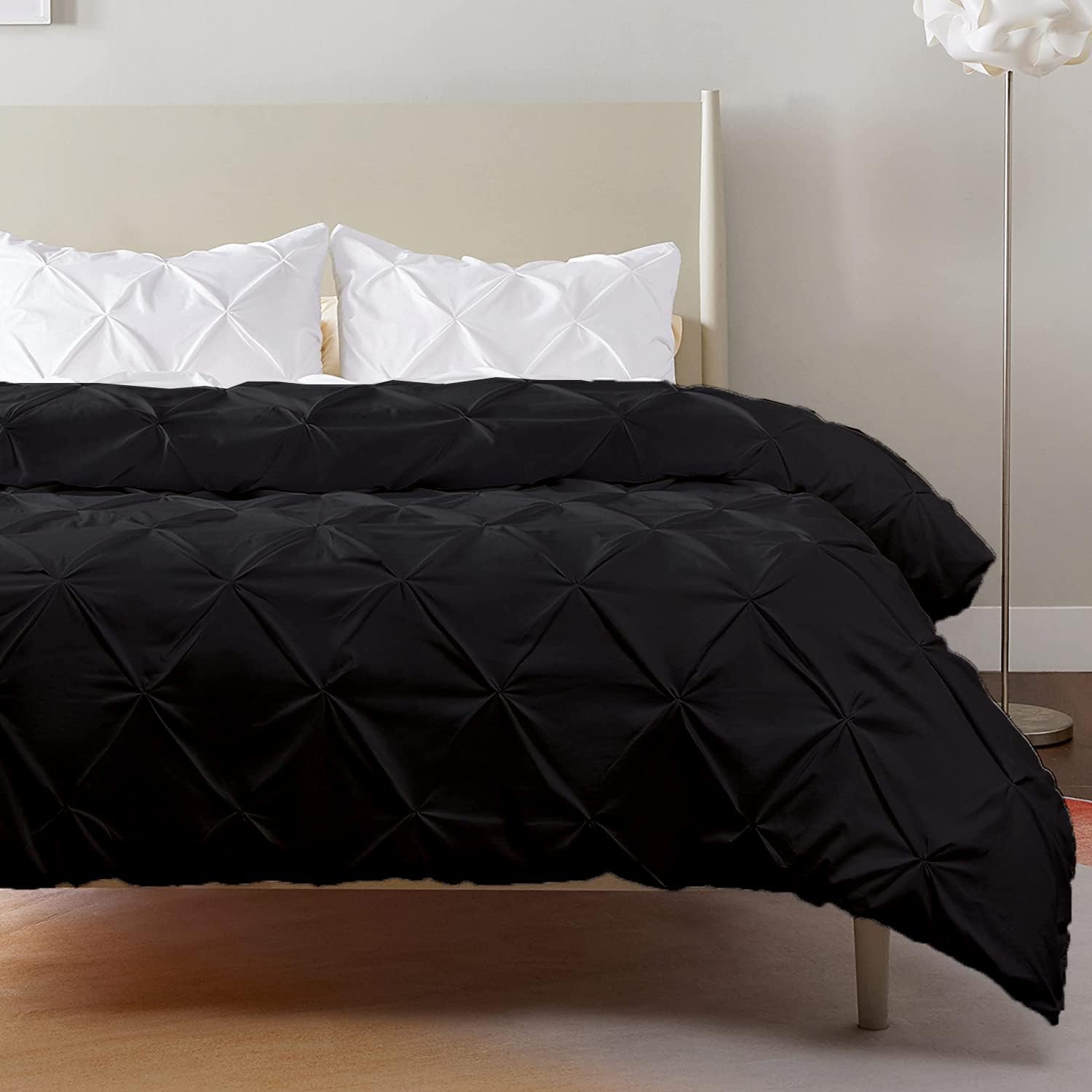 Super King Decorative Pinch Pleated Comforter Set 100 Cotton