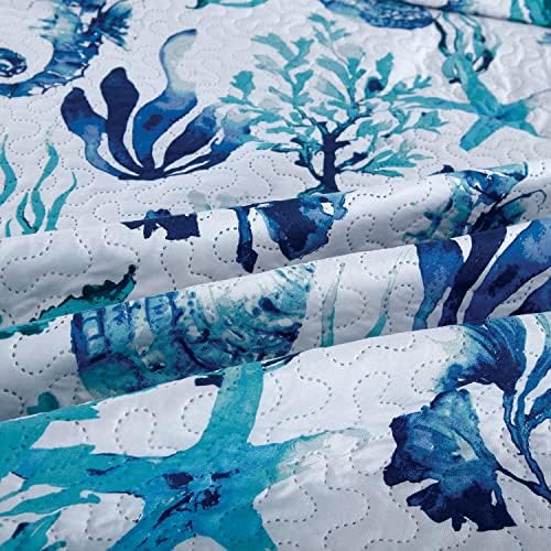 Jarson 3 Pcs Summer Coastal Quilt Set Twin Size
