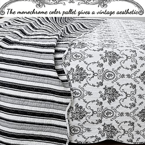 Cozy Line French Medallion Reversible Coverlet Bedspread Set