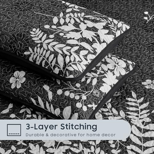 Wake In Cloud Floral Quilt Set - King Size 3 Pieces