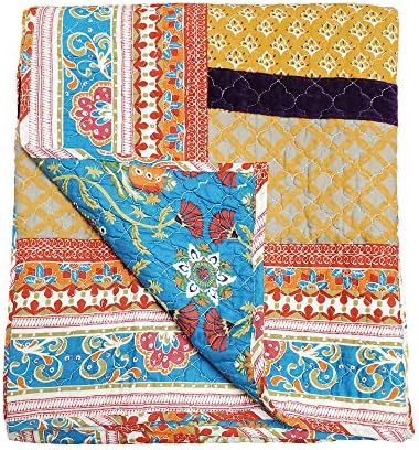 Greenland Home Thalia Velvet Embellished Cotton Quilt Set 5-Piece KingCal King
