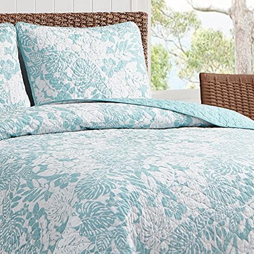 Tommy Bahama Quilt Set - Laguna Beach Aqua FullQueen