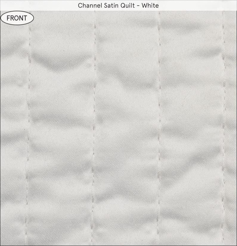 Indigo Hill Satin Quilt Set 3 Piece Super Queen White