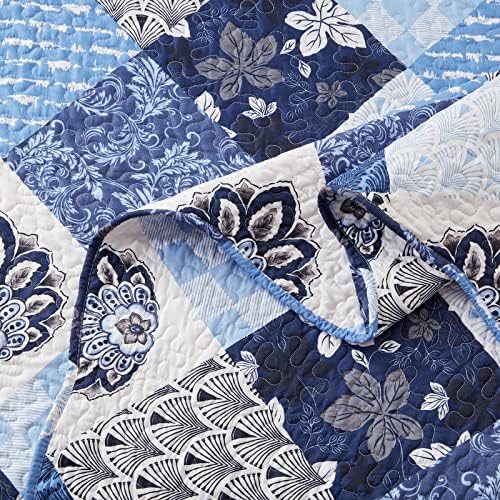 LEAONME Full Queen Quilt Set 3 Pieces Reversible