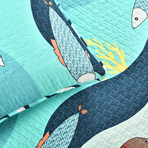 Lush Decor Sealife Quilt Set Twin Blue 1