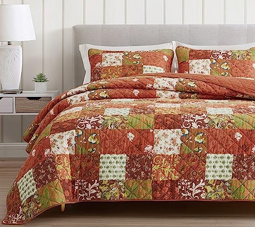 Chezmoi Leilani 3-Piece Boho Cotton Quilt Set