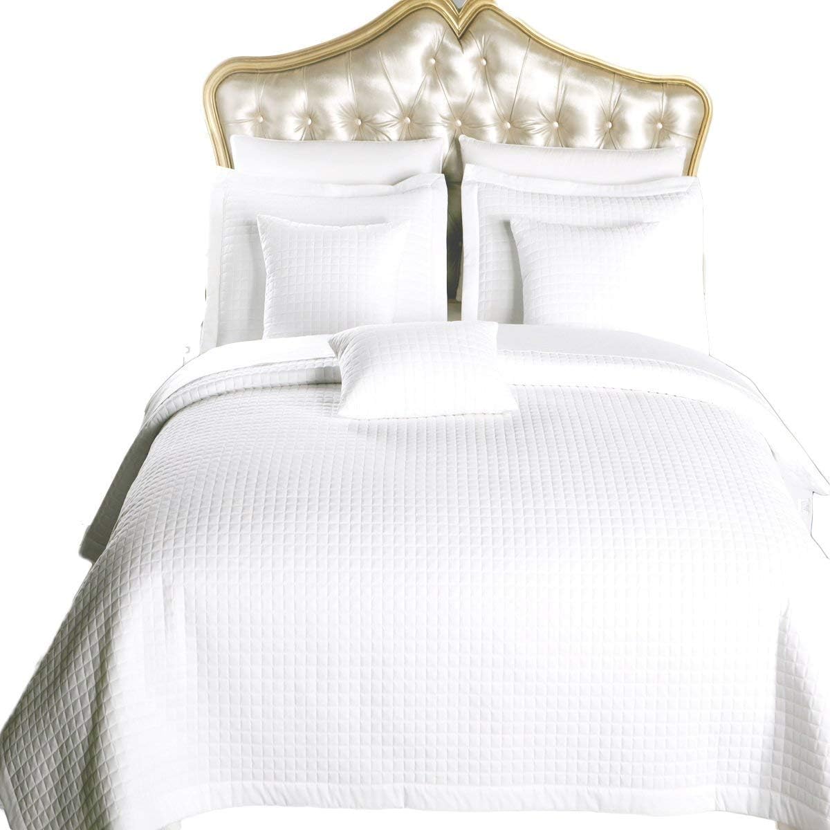 Abripedic Twin Extra Long White Quilt Set 2pc