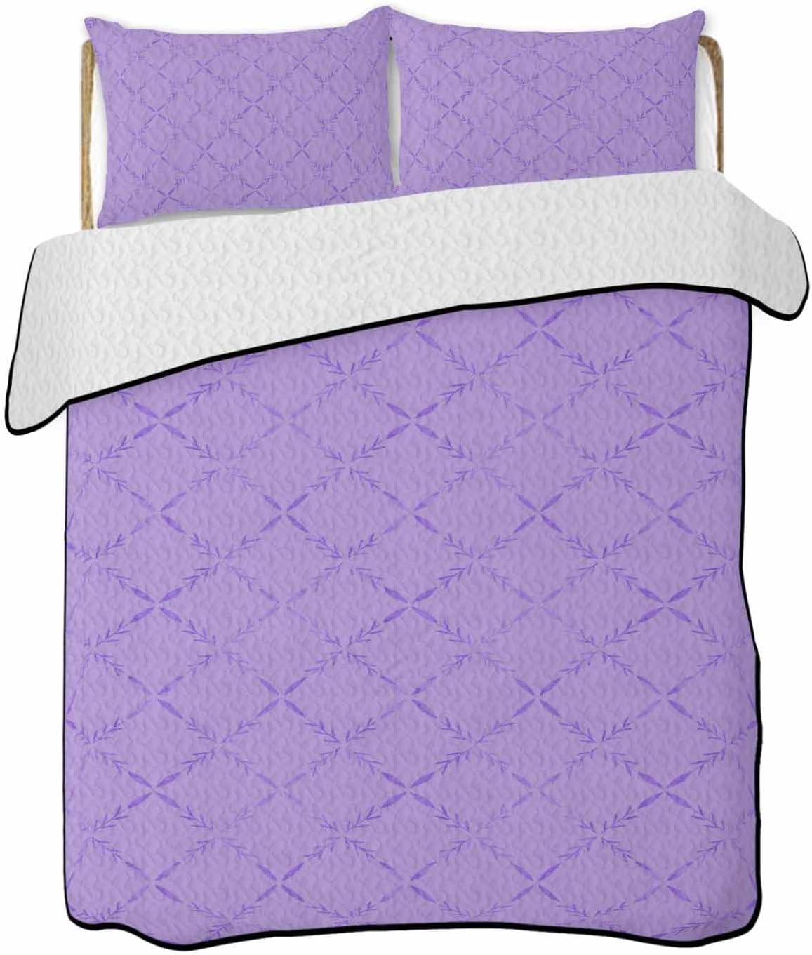 PRINT PICTURE ARTHOME Twin XL Purple Quilt Set 1