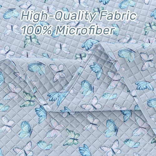 HollyHOME 2 Piece Twin Quilt Set with Butterfly Design 1