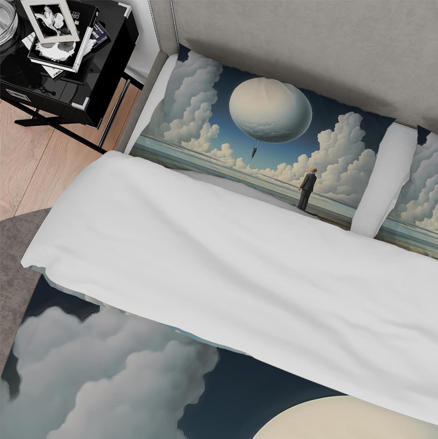 Surrealism Duvet Cover Set Super King with Zipper and Ties