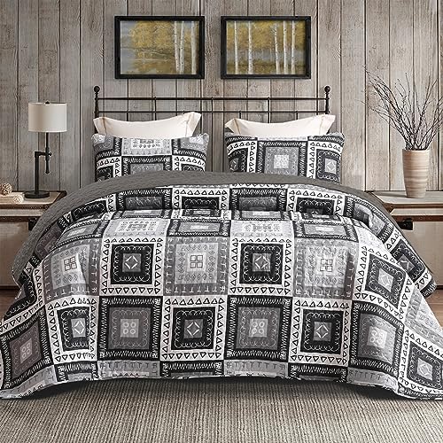 Exclusivo Mezcla Reversible Boho Quilt Set Twin Size 1