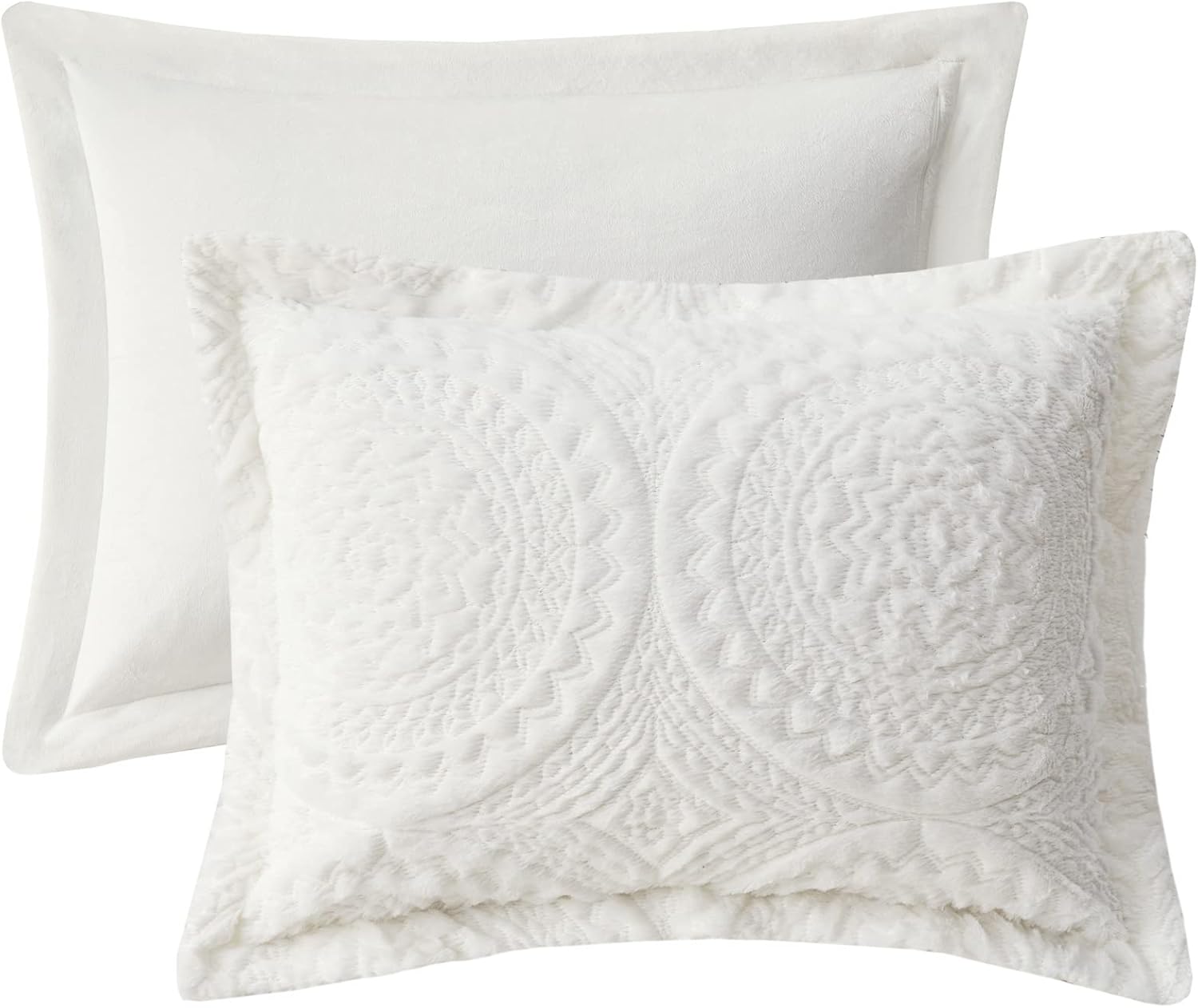 Madison Park Plush Comforter Set with Shams Ivory